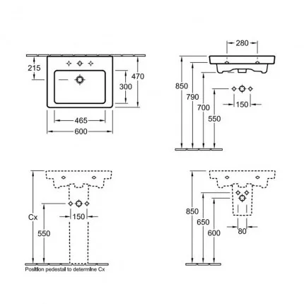 Раковина Villeroy & Boch Subway 2.0 71136001 (7113 60 01) Раковина Villeroy & Boch Subway 2.0 71136001 (7113 60 01)