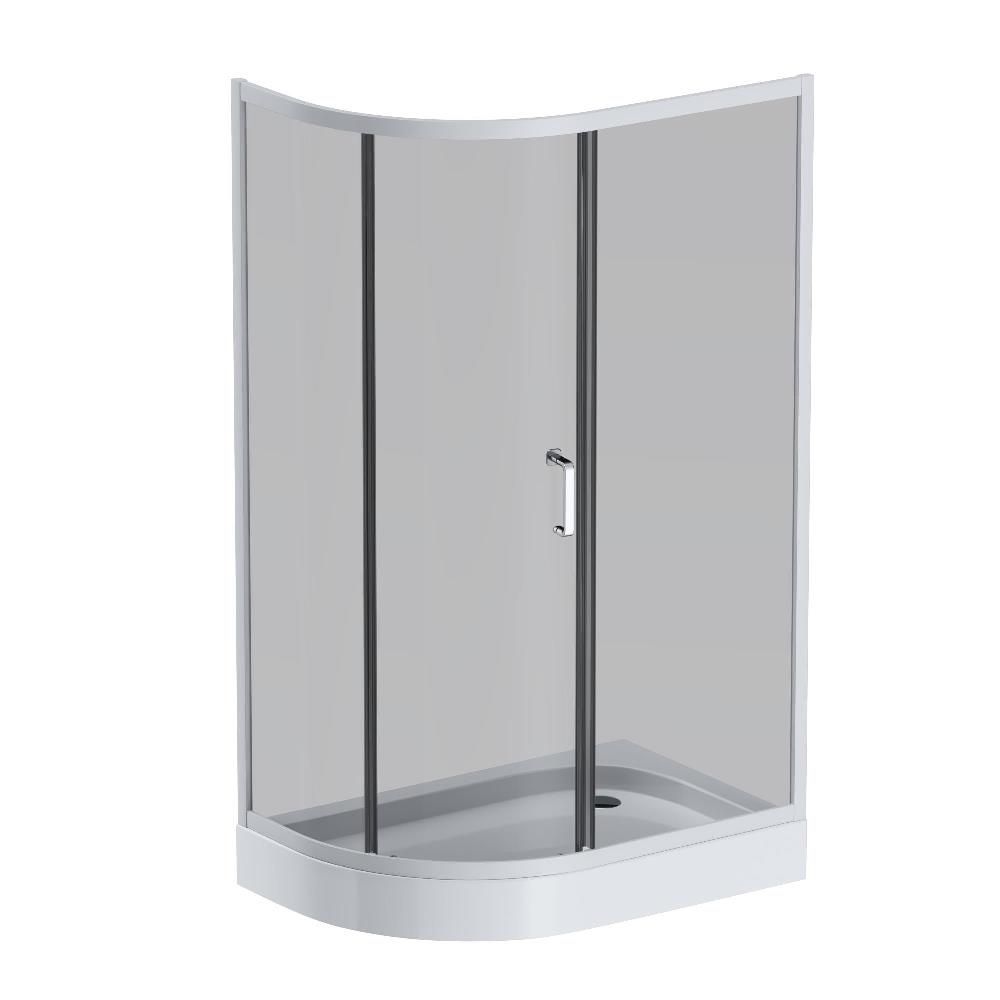 Детальная картинка товара «душевой уголок am.pm like w83g-302u120cg64 slide 120x80, стекло тонированное, профиль матовый серый»