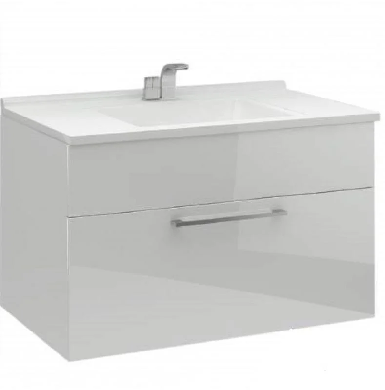 Тумба под раковину De Aqua Квадро-1 80 белый 00185573 Тумба под раковину De Aqua Квадро-1 80 белый 00185573