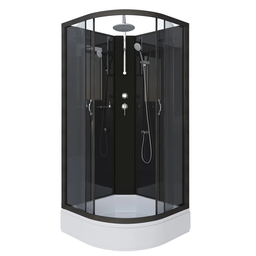 Душевая кабина Niagara Classic NG-6501-14BKT (900х900х2100) средний поддон (26см) стекло тонированное алюминиевый черный 65011434BKT Душевая кабина Niagara Classic NG-6501-14BKT (900х900х2100) средний поддон (26см) стекло тонированное алюминиевый черный 65011434BKT