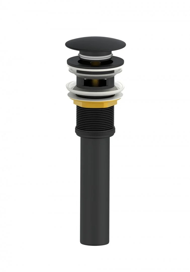 Донный клапан Wonzon & Woghand с переливом, черный матовый (WW-88SS03-MB) Донный клапан Wonzon & Woghand с переливом, черный матовый (WW-88SS03-MB)