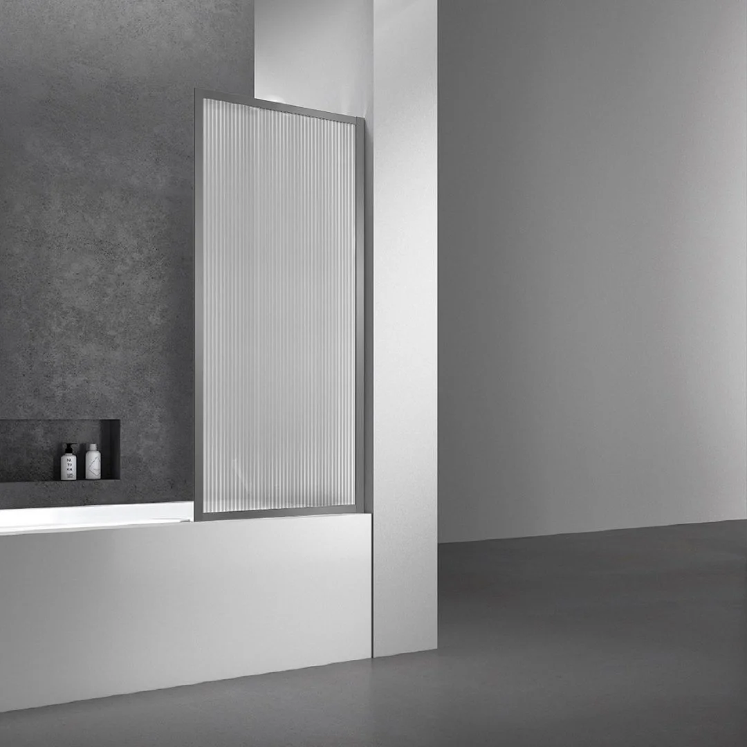 Шторка на ванну Vincea VSB-41700FLGM, 700x1400, вороненая сталь, стекло рифленое Шторка на ванну Vincea VSB-41700FLGM, 700x1400, вороненая сталь, стекло рифленое