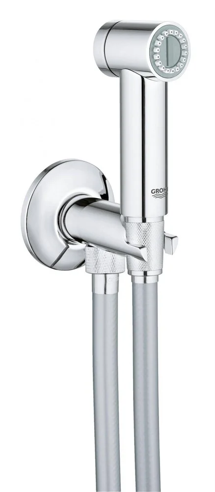 Гигиеническая лейка GROHE Sena Trigger Spray 35 (Душевая лейка, Вентиль запорный, душевой шланг), хром 26332000 Гигиеническая лейка GROHE Sena Trigger Spray 35 (Душевая лейка, Вентиль запорный, душевой шланг), хром 26332000