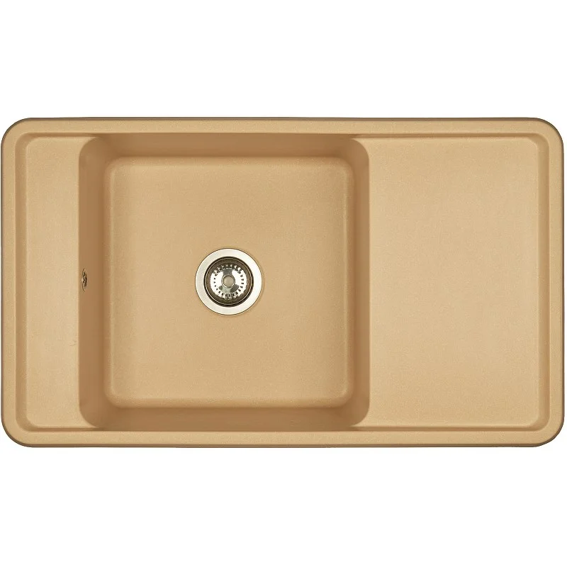 Кухонная мойка Aquaton Беллис 87 1A724832BS260 из литого мрамора, латте Кухонная мойка Aquaton Беллис 87 1A724832BS260 из литого мрамора, латте