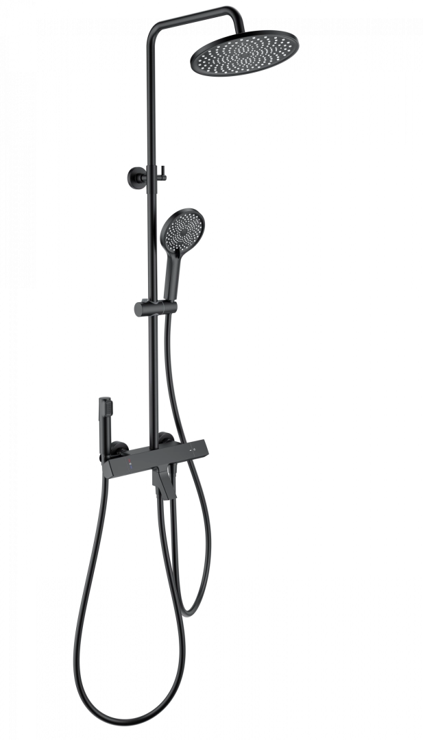 Душевая система Wonzon & Woghand с термостатом, черный матовый (WW-B3094-MB) Душевая система Wonzon & Woghand с термостатом, черный матовый (WW-B3094-MB)