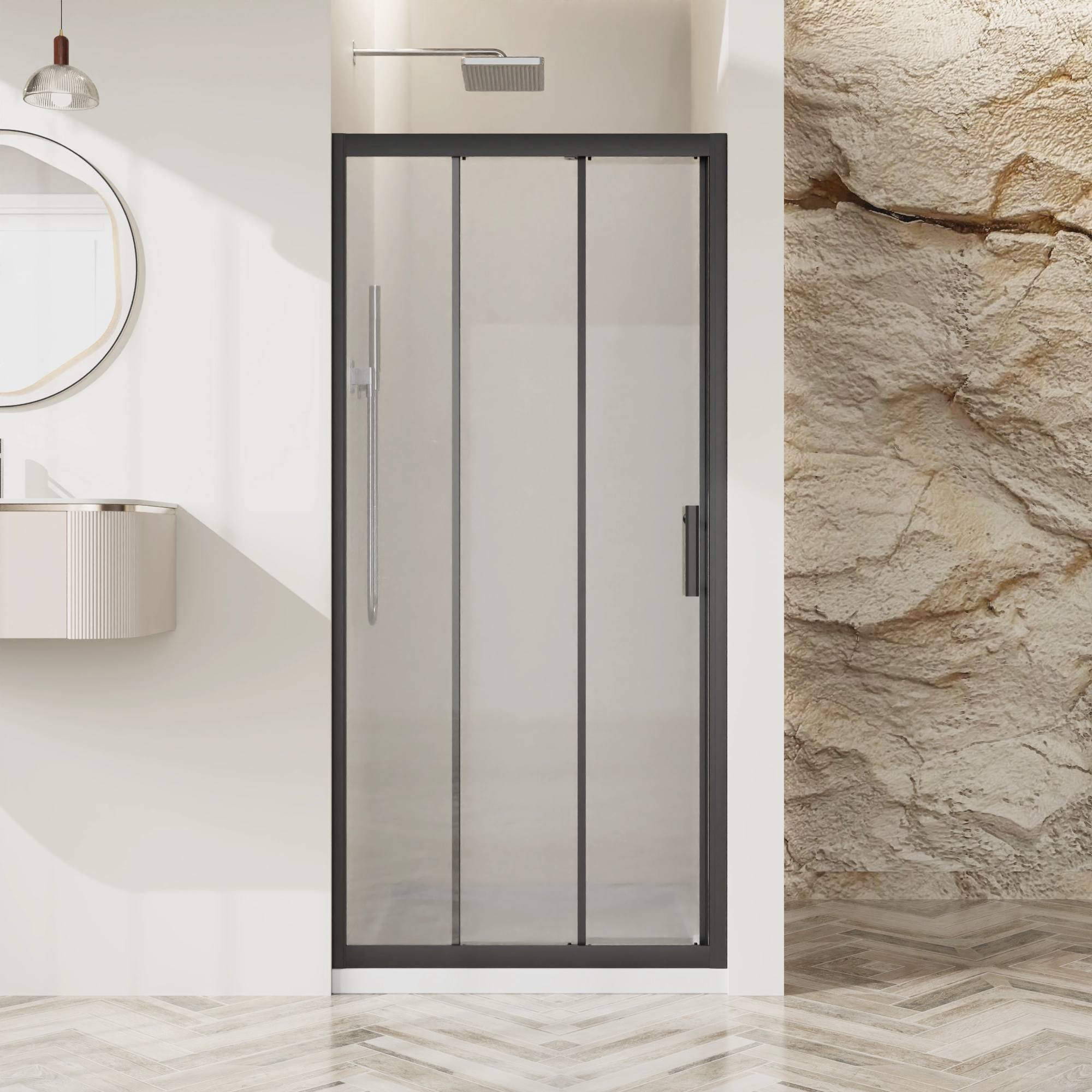 Душевая дверь BelBagno UNO-195-BF-3-100-C-NERO 100 см, профиль черный, стекло прозрачное Душевая дверь BelBagno UNO-195-BF-3-100-C-NERO 100 см, профиль черный, стекло прозрачное