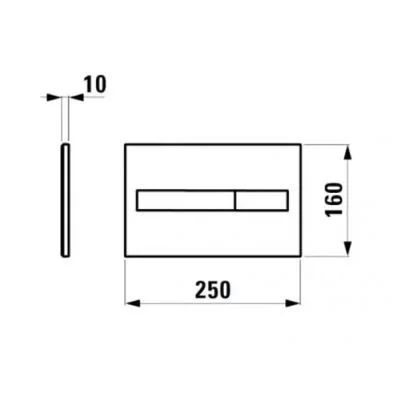Клавиша смыва Laufen LIS AW2 9566.2 (8.9566.2.000.000.1) нержавеющая сталь Клавиша смыва Laufen LIS AW2 9566.2 (8.9566.2.000.000.1) нержавеющая сталь