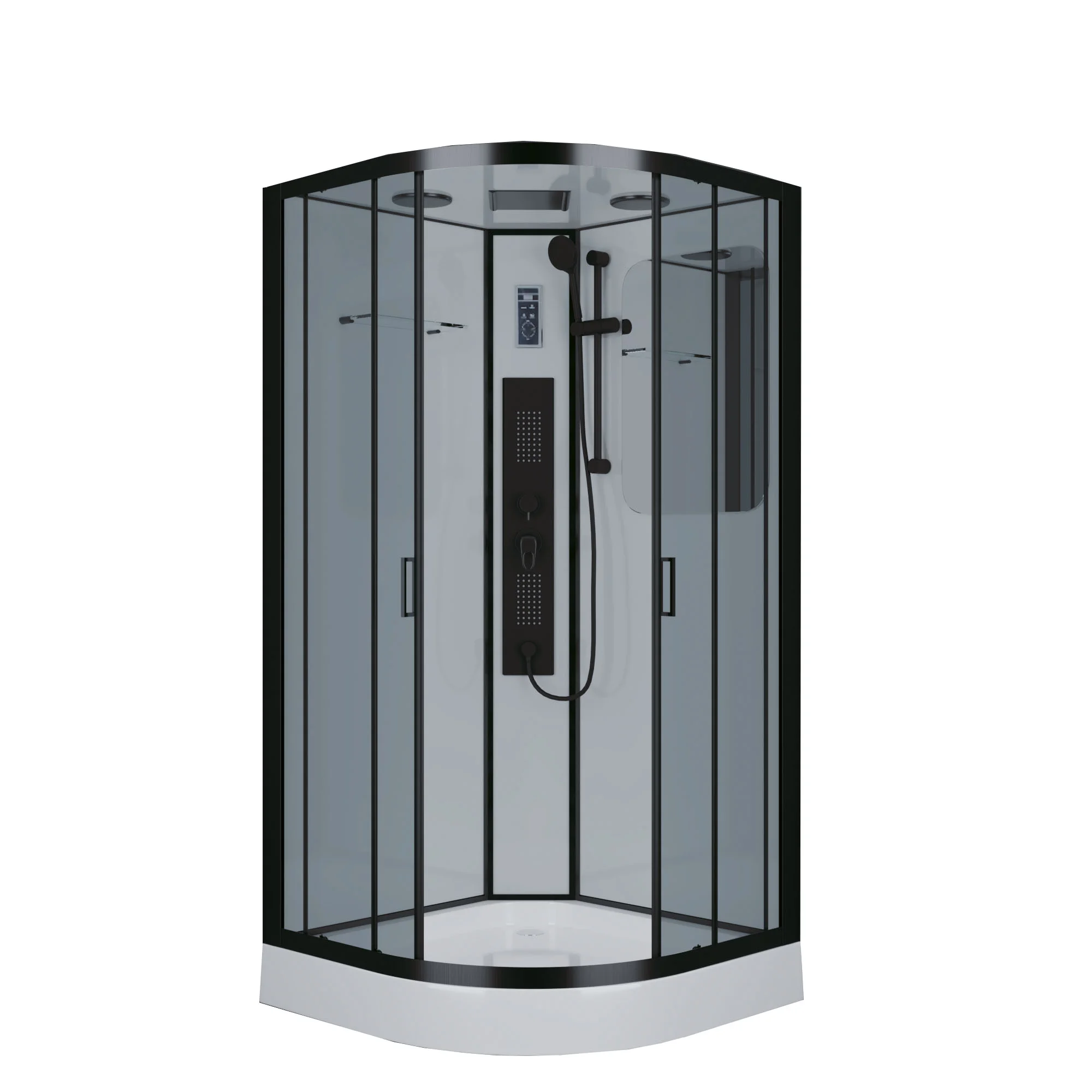 Душевая кабина Niagara Premium NG-6901-01G BLACK (900х900х2100) низкий поддон (16 см) стекло тонированное 69010134GBLACK Душевая кабина Niagara Premium NG-6901-01G BLACK (900х900х2100) низкий поддон (16 см) стекло тонированное 69010134GBLACK