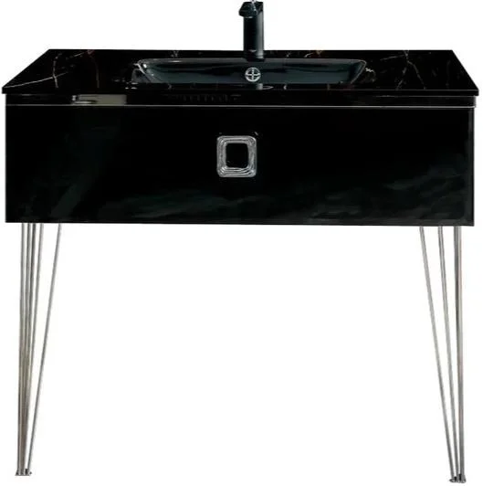 Тумба под раковину Boheme Lucido 80 см глянцевый черный 770-080-GB Тумба под раковину Boheme Lucido 80 см глянцевый черный 770-080-GB