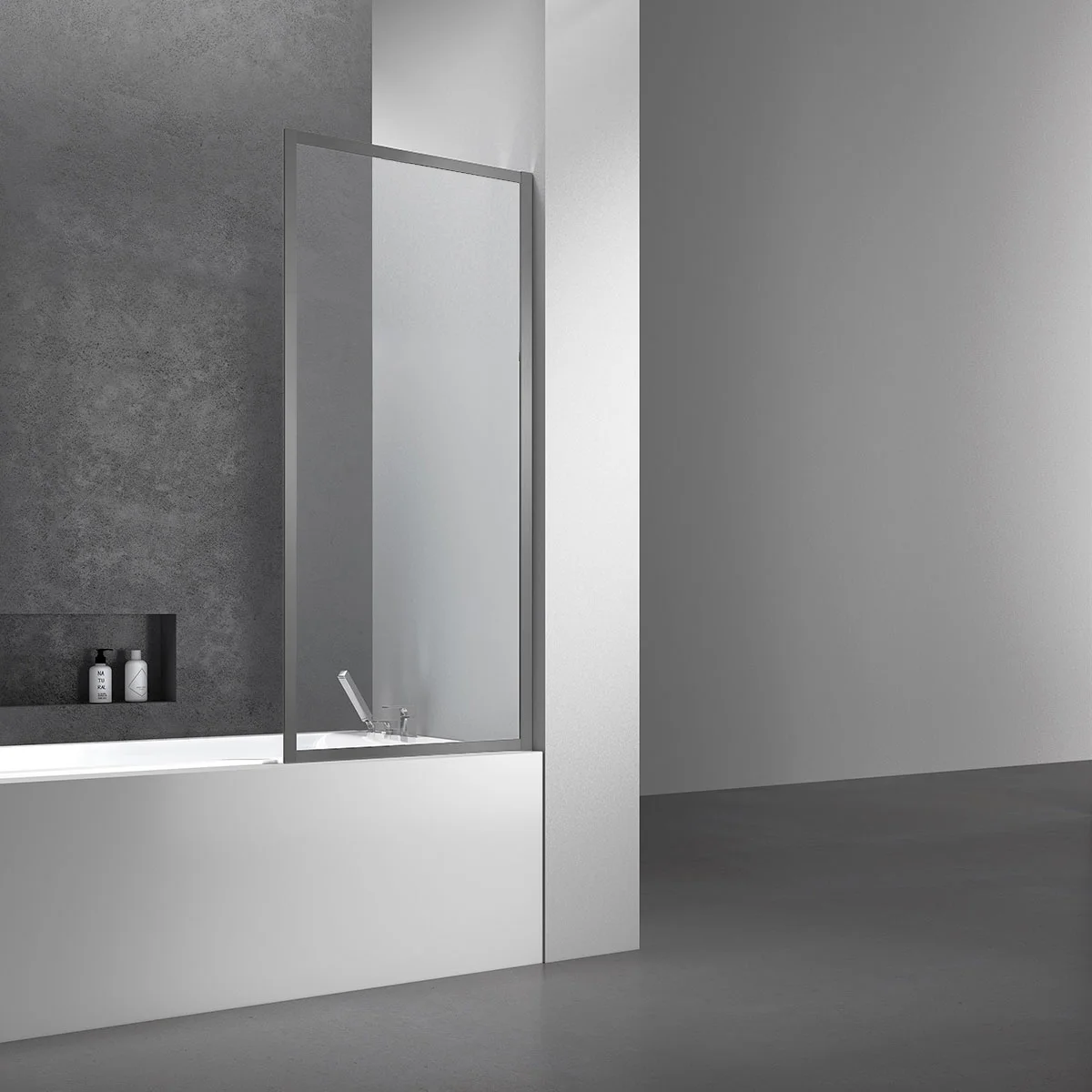 Шторка на ванну Vincea VSB-41700CLGM, 700x1400, вороненая сталь, стекло прозрачное Шторка на ванну Vincea VSB-41700CLGM, 700x1400, вороненая сталь, стекло прозрачное