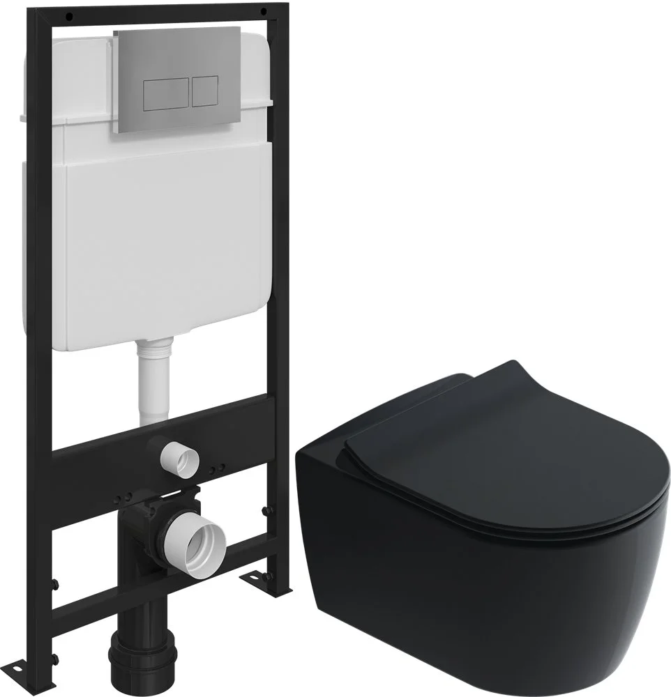 Комплект Унитаз подвесной STWORKI Ноттвиль SETK3104-2616 безободковый, с микролифтом, черный + Систе 587700 Комплект Унитаз подвесной STWORKI Ноттвиль SETK3104-2616 безободковый, с микролифтом, черный + Систе 587700