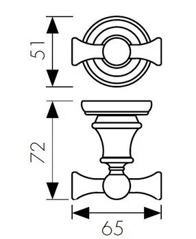 Крючок Kaiser KH-2202 двойной хром латунь Крючок Kaiser KH-2202 двойной хром латунь