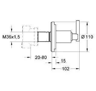 Переключатель потоков GROHE Atrio neutral, хром (19134000) на 3 положения внешняя часть Переключатель потоков GROHE Atrio neutral, хром (19134000) на 3 положения внешняя часть