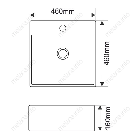 Раковина MELANA MLN-A064 A064-803 Раковина MELANA MLN-A064 A064-803