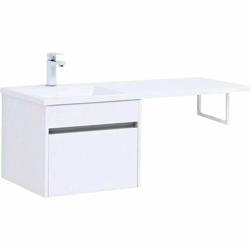 Тумба с раковиной Aquanet Токио 110 L белый (подвесная, 1 ящик) 00239208 Тумба с раковиной Aquanet Токио 110 L белый (подвесная, 1 ящик) 00239208