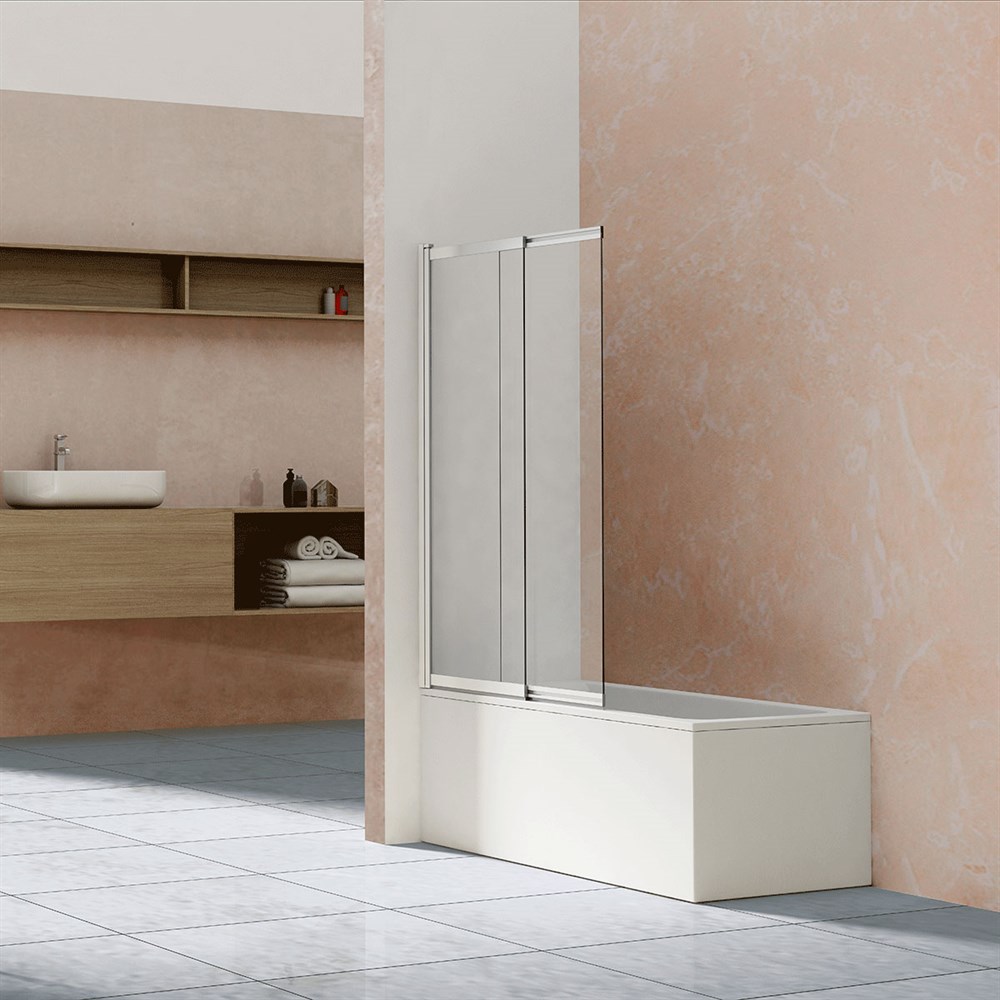 Детальная картинка товара «шторка на ванну vincea vsb-1e100cl, 1000x1450, хром, стекло прозрачное»