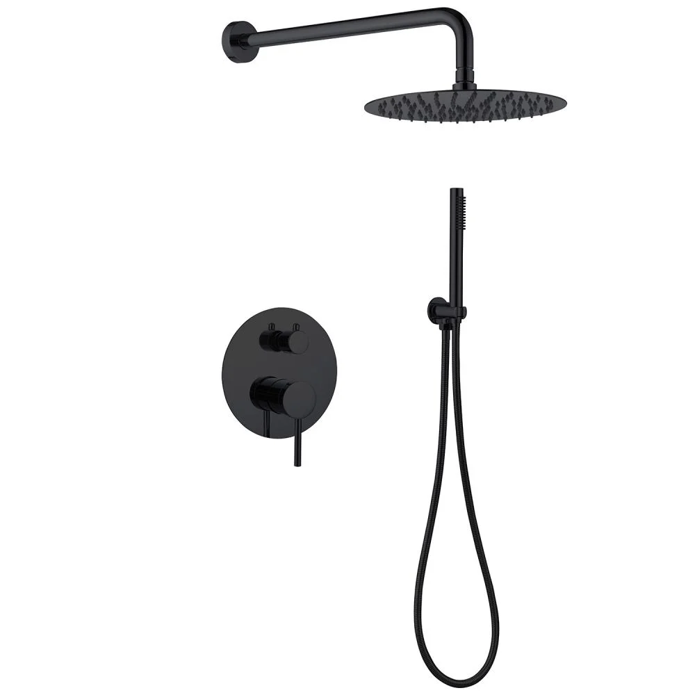 Душевая система ABBER Emotion AF8818B скрытого монтажа без излива, черная матовая Душевая система ABBER Emotion AF8818B скрытого монтажа без излива, черная матовая