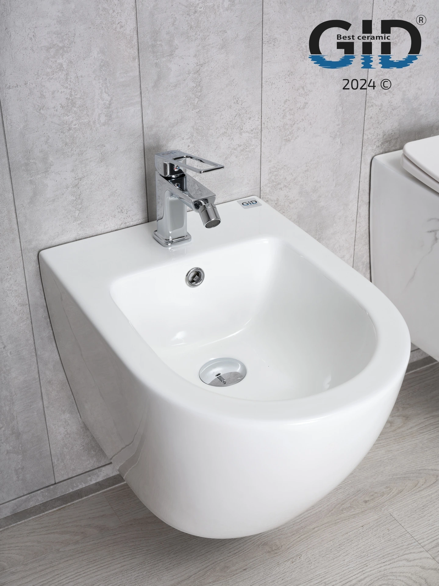 Детальная картинка товара «биде подвесное gid bdp-96 21101 белый 49.5x36.5x33»