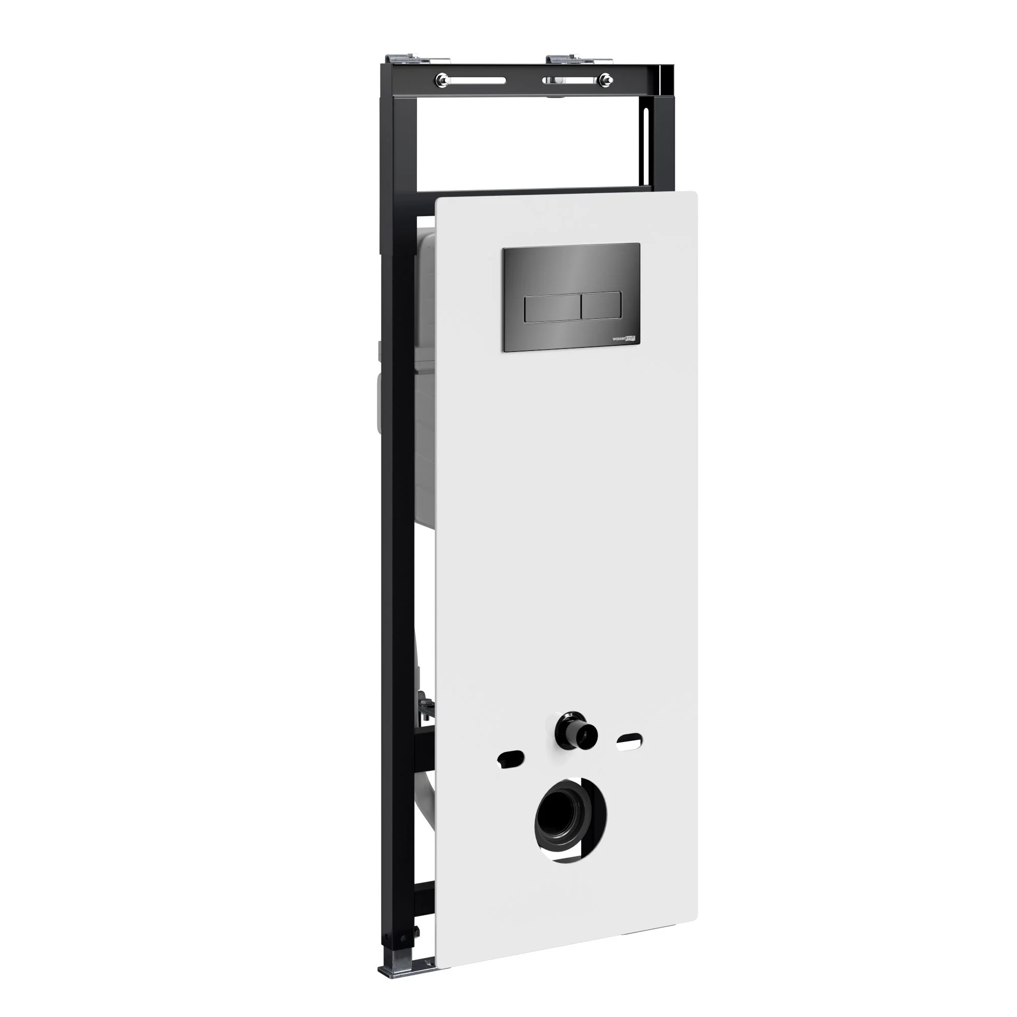 Инсталляция для унитаза WasserKRAFT Salm 27TLT.010.ME.WH.PB03 с клавишей смыва черный Инсталляция для унитаза WasserKRAFT Salm 27TLT.010.ME.WH.PB03 с клавишей смыва черный