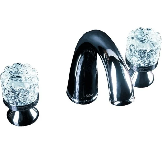 Смеситель для раковины Boheme CRYSTAL хром (двуручковый) 277-CRST на 3 отверстия Смеситель для раковины Boheme CRYSTAL хром (двуручковый) 277-CRST на 3 отверстия