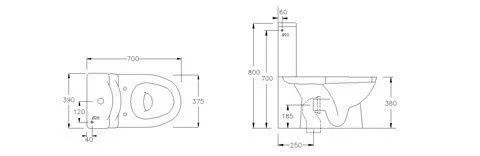 Унитаз напольный HATRIA MAIORA YQ9001 компакт Унитаз напольный HATRIA MAIORA YQ9001 компакт