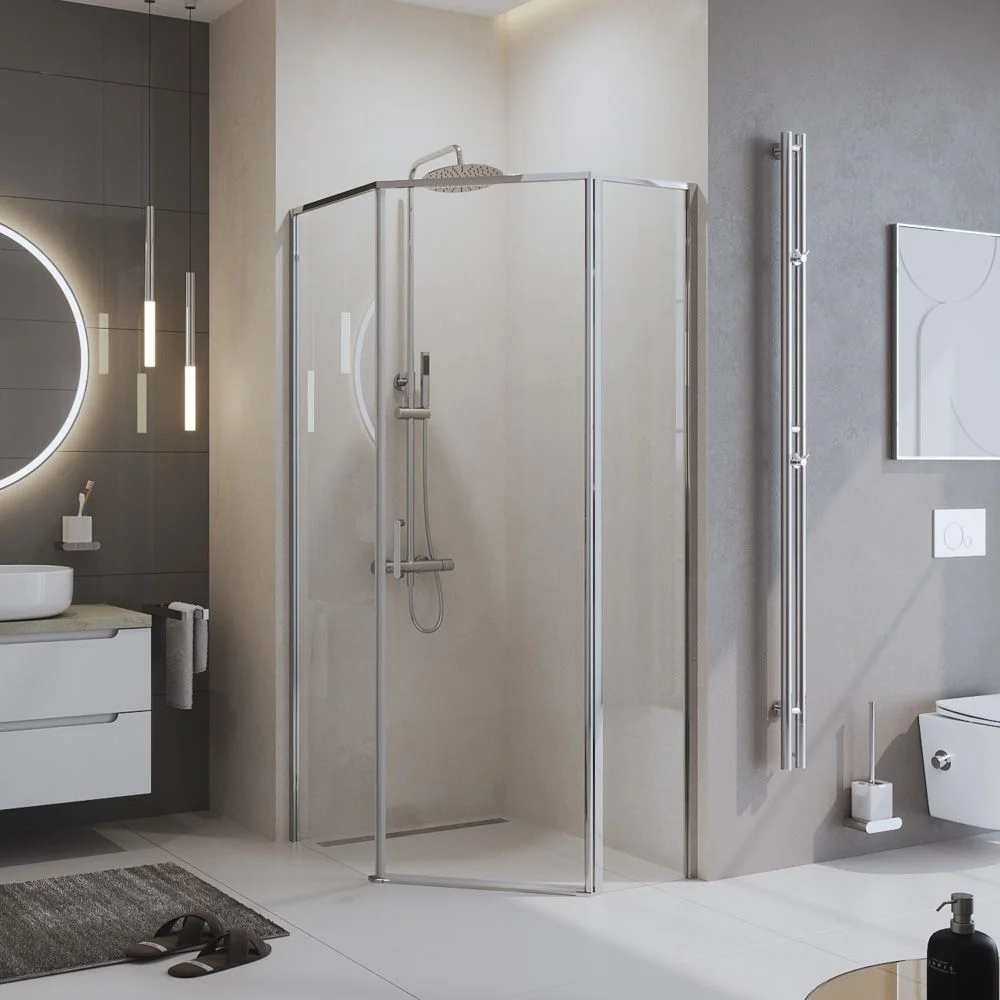 Душевой уголок BelBagno UNO-195-PH-1-100/80-C-Cr 1000x800 мм Душевой уголок BelBagno UNO-195-PH-1-100/80-C-Cr 1000x800 мм