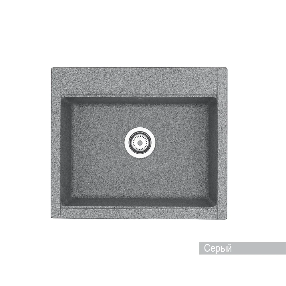 Кухонная мойка Aquaton Делия 60 1A715232LD230 из литого мрамора, прямоугольная, серая Кухонная мойка Aquaton Делия 60 1A715232LD230 из литого мрамора, прямоугольная, серая