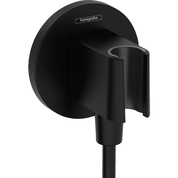 Шланговое подключение Hansgrohe FixFit Porter S с держателем для душа 26888670, матовый черный Шланговое подключение Hansgrohe FixFit Porter S с держателем для душа 26888670, матовый черный