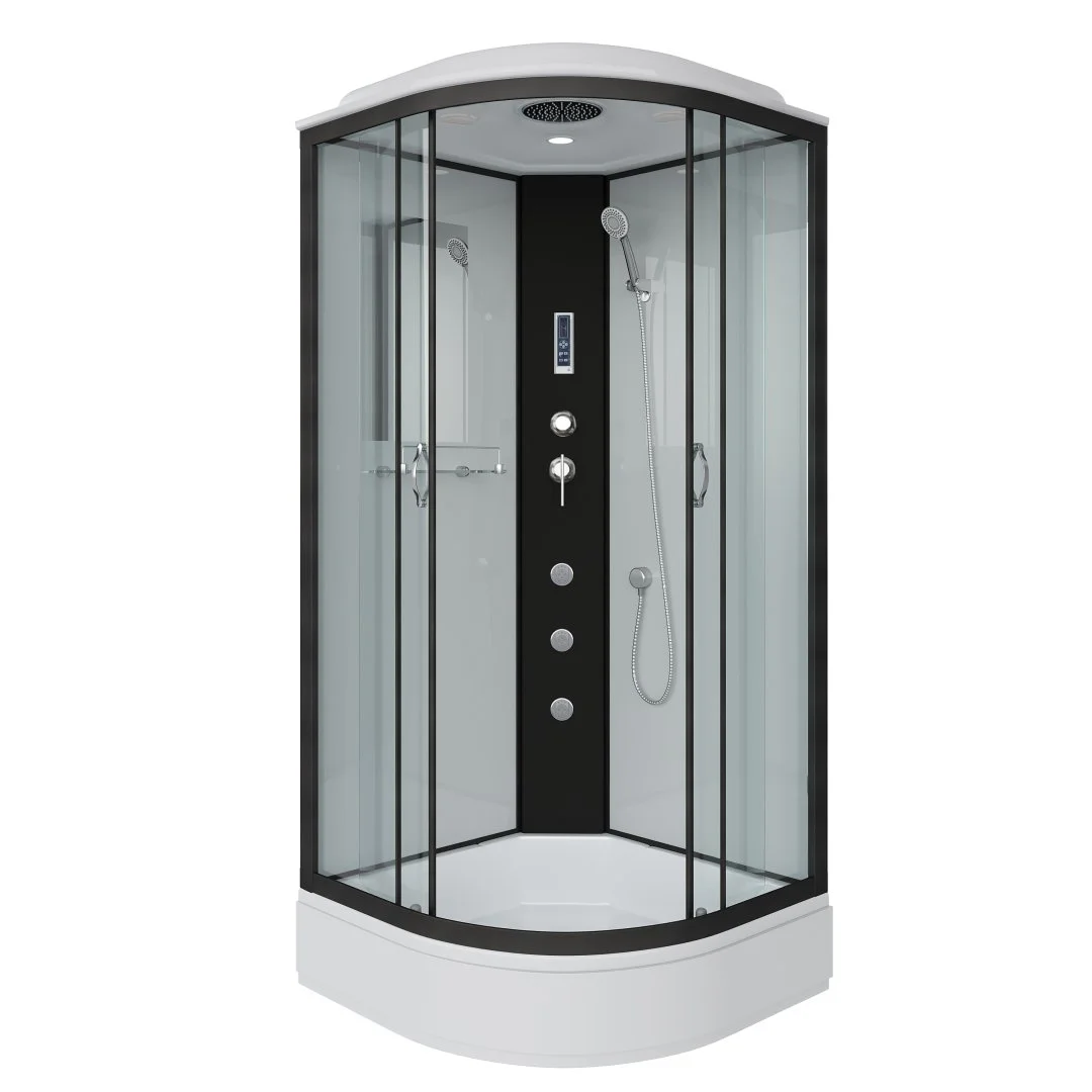 Душевая кабина Niagara Classic NG-6703-14F (800х800х2150) средний поддон (26см) стекло прозрачное черные профиля 67031414F Душевая кабина Niagara Classic NG-6703-14F (800х800х2150) средний поддон (26см) стекло прозрачное черные профиля 67031414F