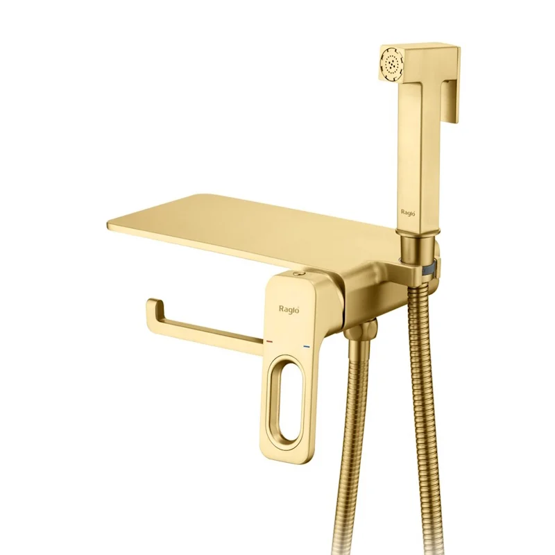 Гигиенический душ Raglo R51.55.03 встраиваемый, сатин золотой Гигиенический душ Raglo R51.55.03 встраиваемый, сатин золотой