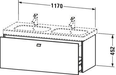 Тумба под раковину Duravit Brioso BR404802222 подвесная 117 см белый глянцевый Тумба под раковину Duravit Brioso BR404802222 подвесная 117 см белый глянцевый