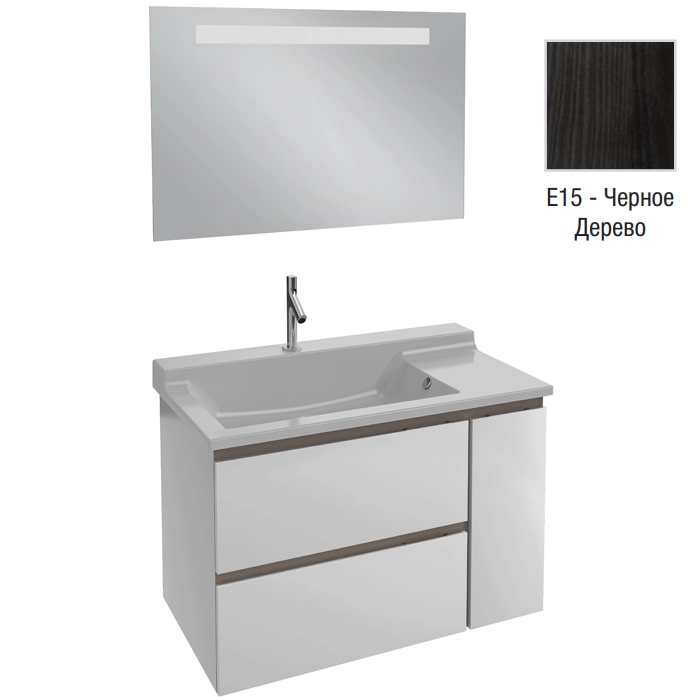 Комплект мебели 100 см Jacob Delafon Soprano , черное дерево, 2 ящика, 1 внутренний ящик, полотно, с EB1416-NF+EXK112-00+EB1334-E15 Комплект мебели 100 см Jacob Delafon Soprano , черное дерево, 2 ящика, 1 внутренний ящик, полотно, с EB1416-NF+EXK112-00+EB1334-E15