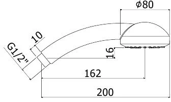 Душевая лейка Paffoni ZDOC081CR хром Душевая лейка Paffoni ZDOC081CR хром