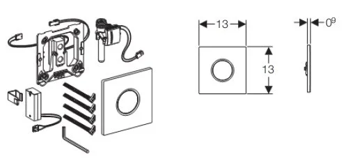 ИК привод смыва Geberit 116.031.21.5 HyTronic для писсуара Sigma 01 , хром глянец. ИК привод смыва Geberit 116.031.21.5 HyTronic для писсуара Sigma 01 , хром глянец.