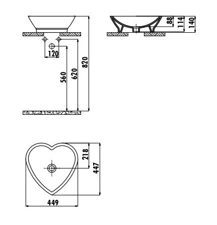 Раковина Creavit Trend TP149-00CB00E-0000 сердце, белая Раковина Creavit Trend TP149-00CB00E-0000 сердце, белая