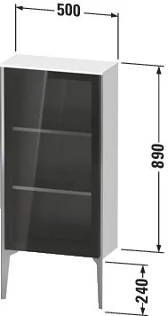 Шкаф-пенал Duravit XVIU XV1361RB122 89 см белый/шампань Шкаф-пенал Duravit XVIU XV1361RB122 89 см белый/шампань