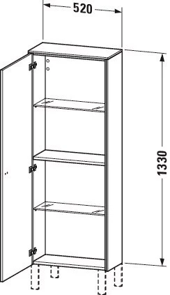 Шкаф-пенал Duravit Brioso BR1301L1022 52 см белый глянцевый Шкаф-пенал Duravit Brioso BR1301L1022 52 см белый глянцевый