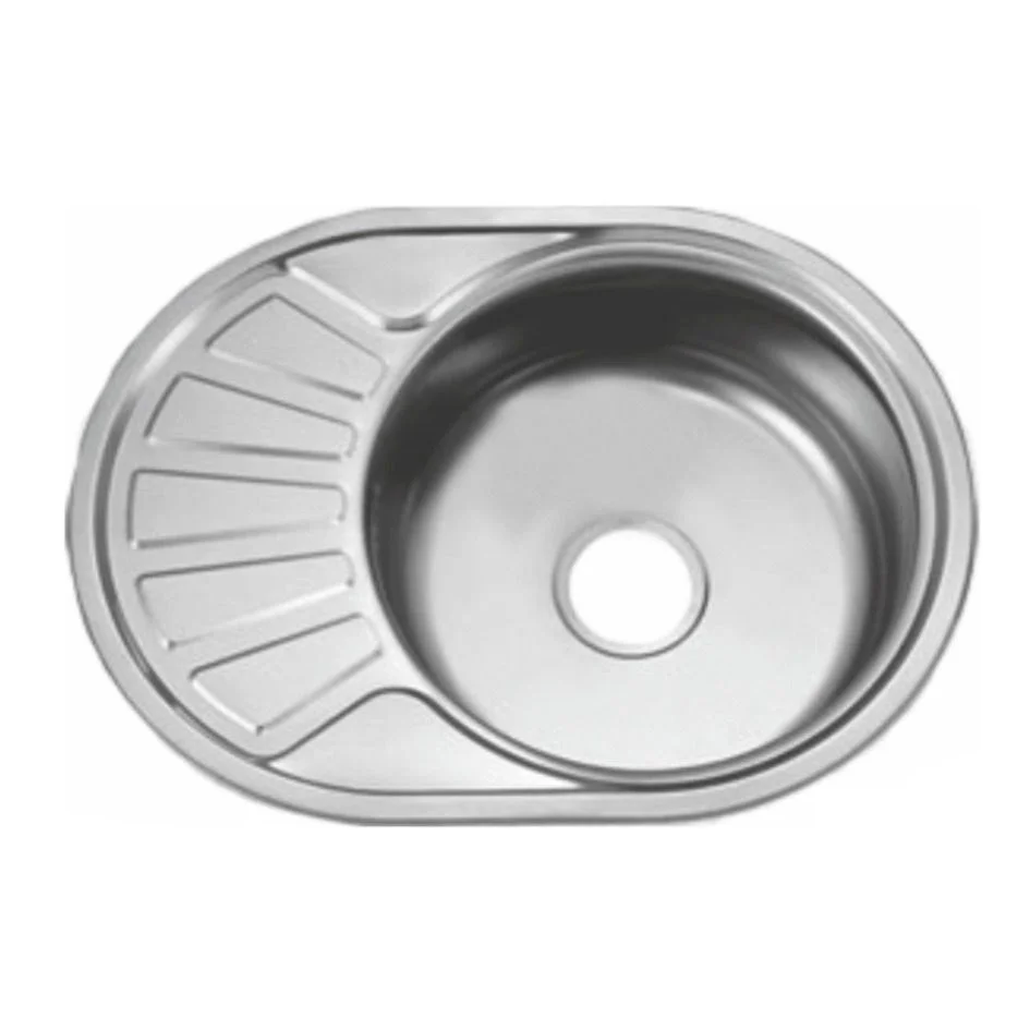 Кухонная мойка MELANA 6044 U 0,6/180 врезная овальная с сифоном (235 t *12) 235 t (*12)