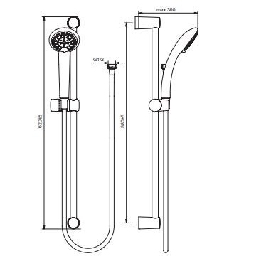 Душевой гарнитур Vidima Fresh S BA208AA Душевой гарнитур Vidima Fresh S BA208AA