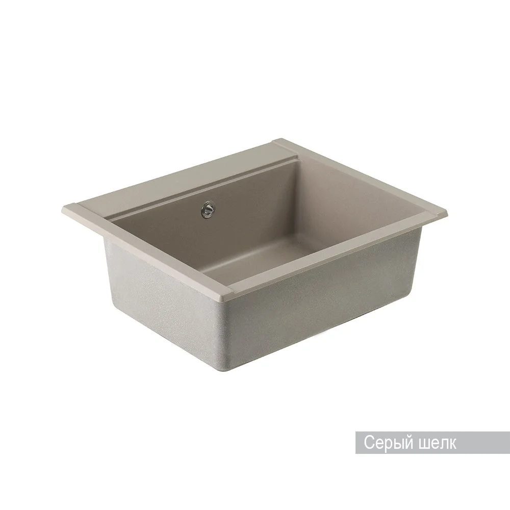 Кухонная мойка Aquaton Делия 60 1A715232LD250 из литого мрамора, прямоугольная, серый шелк Кухонная мойка Aquaton Делия 60 1A715232LD250 из литого мрамора, прямоугольная, серый шелк