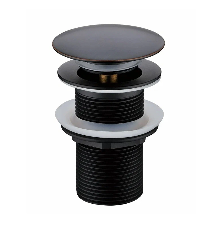 Донный клапан CeramaLux BB005B с переливом, черный Донный клапан CeramaLux BB005B с переливом, черный