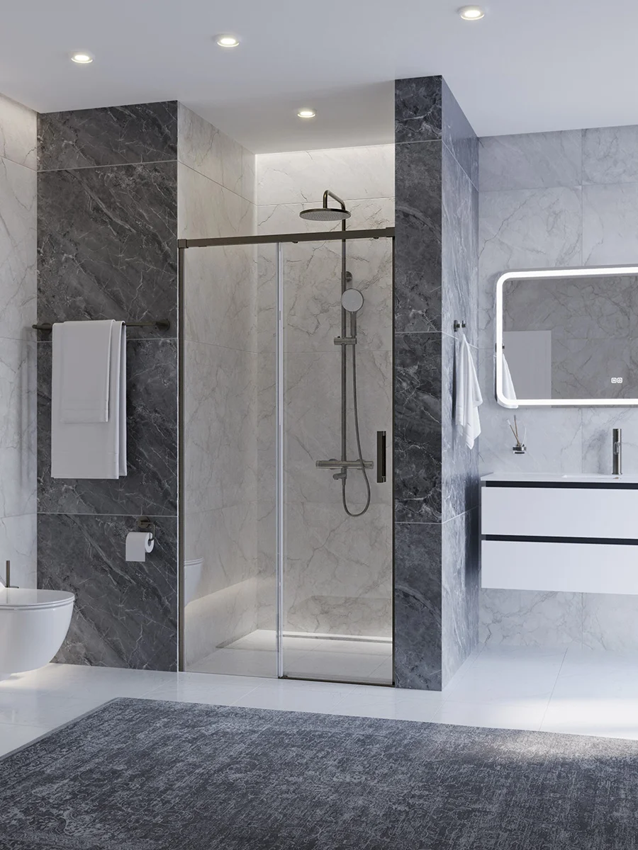 Душевой уголок CEZARES PLANE-P-1-100-C-GM Душевой уголок CEZARES PLANE-P-1-100-C-GM