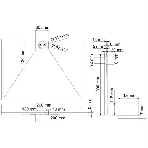 Душевой поддон WasserKRAFT Alme 15T07 белый Душевой поддон WasserKRAFT Alme 15T07 белый