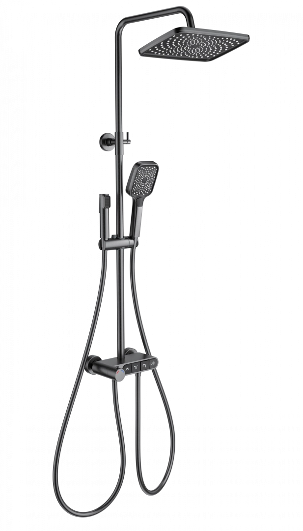 Душевая система Wonzon & Woghand с термостатом, темный графит (WW-B3112-BGG) Душевая система Wonzon & Woghand с термостатом, темный графит (WW-B3112-BGG)