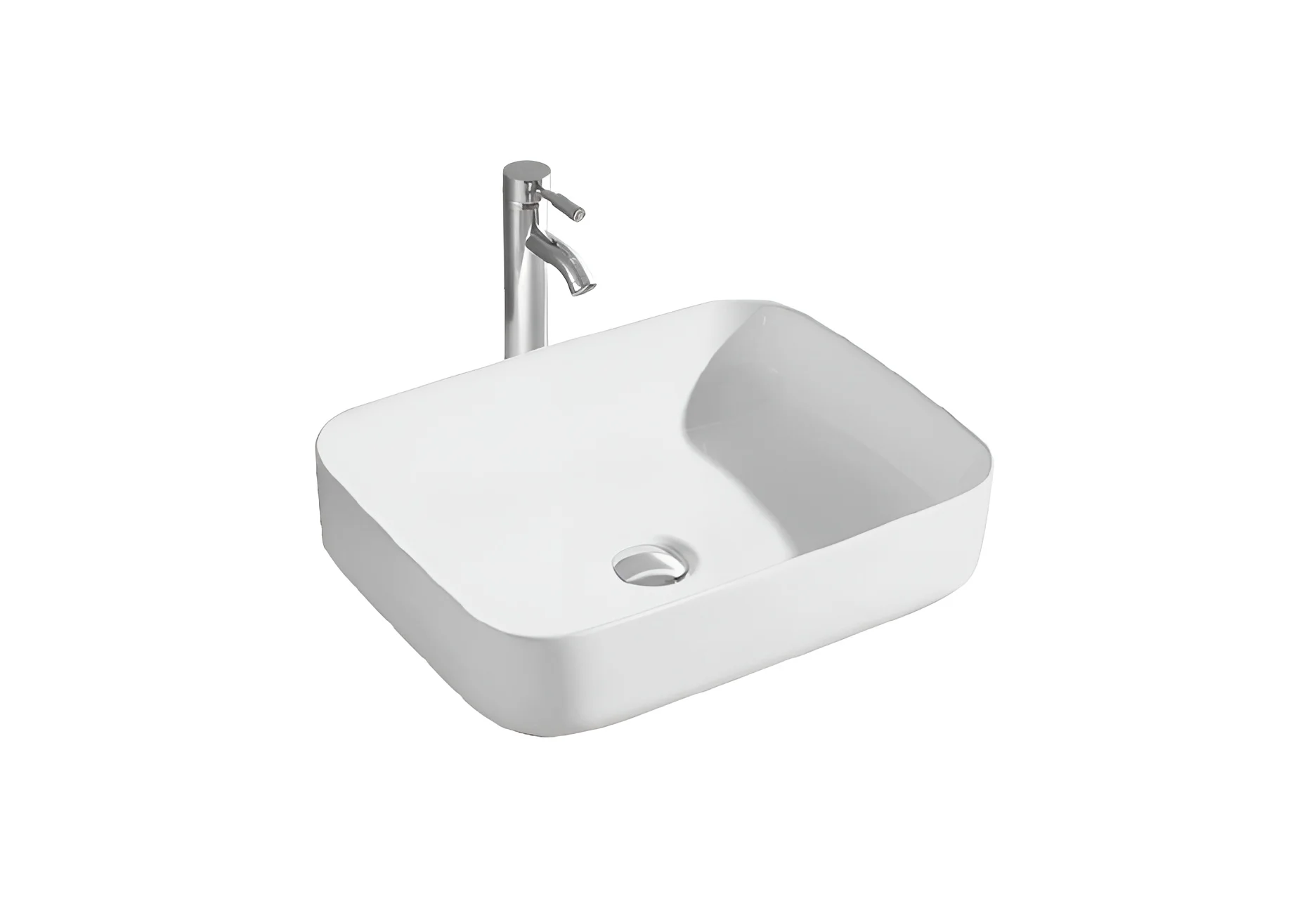 Раковина Aquatek ВЕГА AQ5515-MW 500x390x130, матовый белый, накладная Раковина Aquatek ВЕГА AQ5515-MW 500x390x130, матовый белый, накладная