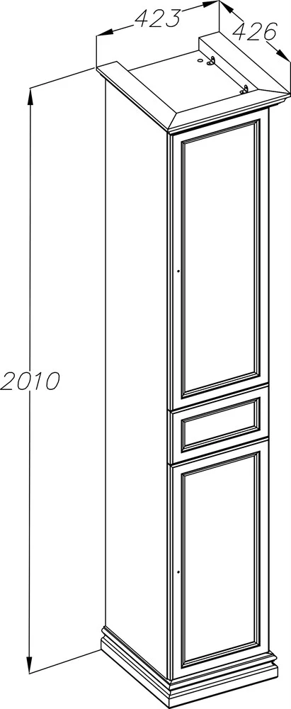 Шкаф-пенал Opadiris Корсо Оро №11 00-00000618 левый слоновая кость Шкаф-пенал Opadiris Корсо Оро №11 00-00000618 левый слоновая кость