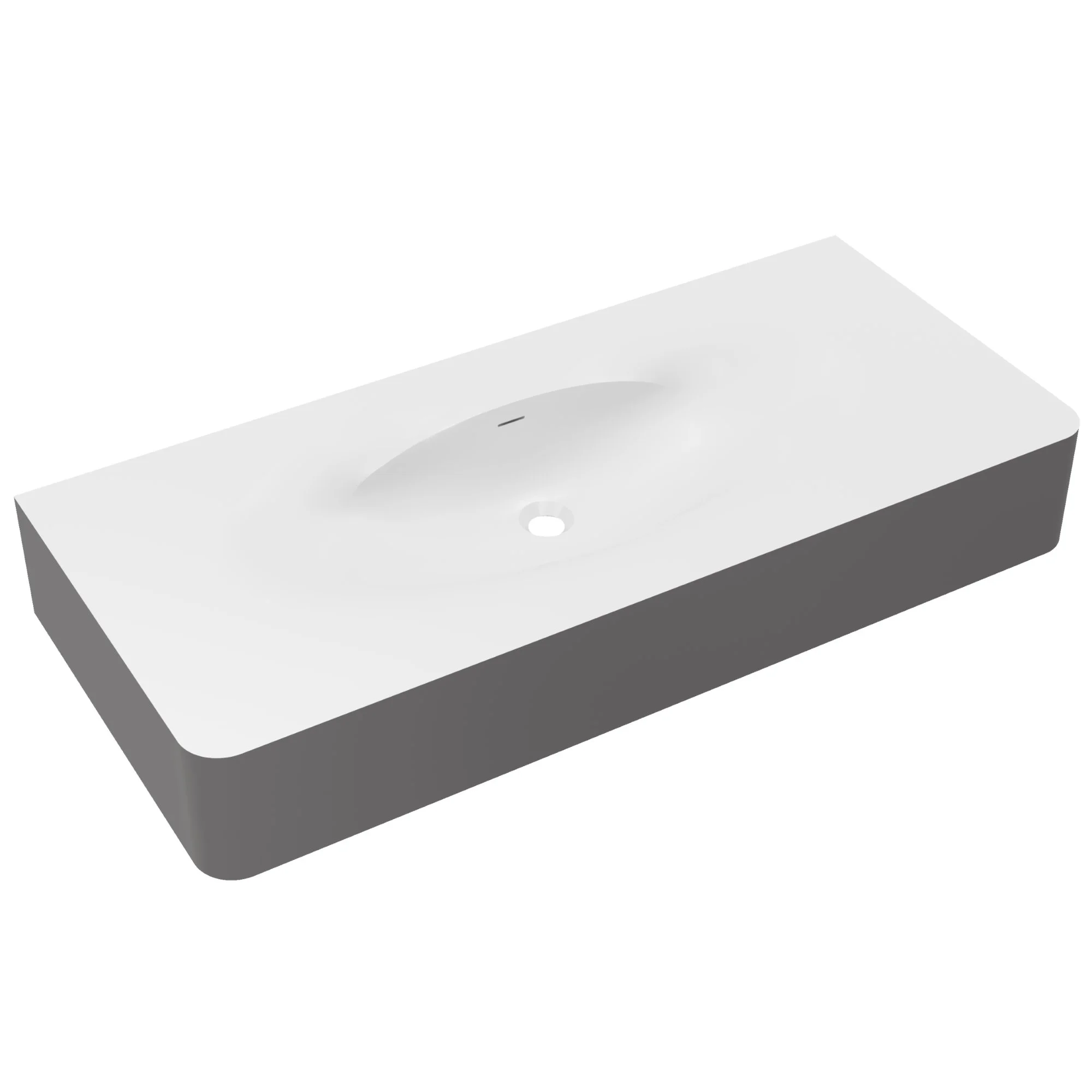 Раковина Vincea Caprise VCB-4CA120MWG Corian, белый матовый/серый матовый Раковина Vincea Caprise VCB-4CA120MWG Corian, белый матовый/серый матовый