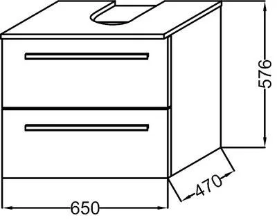 Тумба под раковину Jacob Delafon Struktura EB1383-N14 серый антрацит 65 см Тумба под раковину Jacob Delafon Struktura EB1383-N14 серый антрацит 65 см
