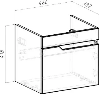 Тумба с раковиной DIWO Воронеж 50 подвесная, ореховый дубослив, с сифоном 579741 Тумба с раковиной DIWO Воронеж 50 подвесная, ореховый дубослив, с сифоном 579741