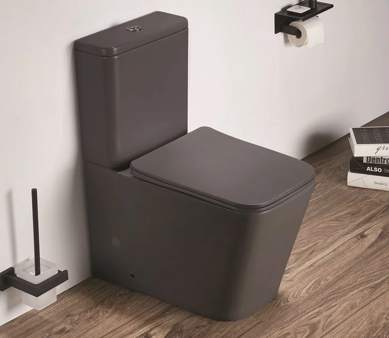 Унитаз напольный CeramaLux 2170 AXMDH темно-серый матовый с крышкой микролифт Унитаз напольный CeramaLux 2170 AXMDH темно-серый матовый с крышкой микролифт